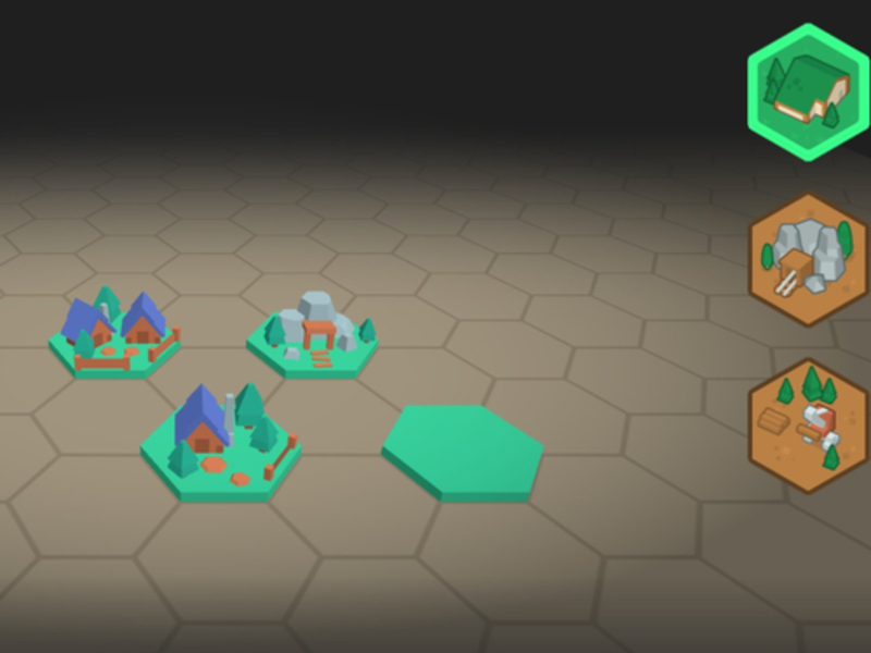 Gra 3D budowniczy miast opartych na płytkach w Internecie