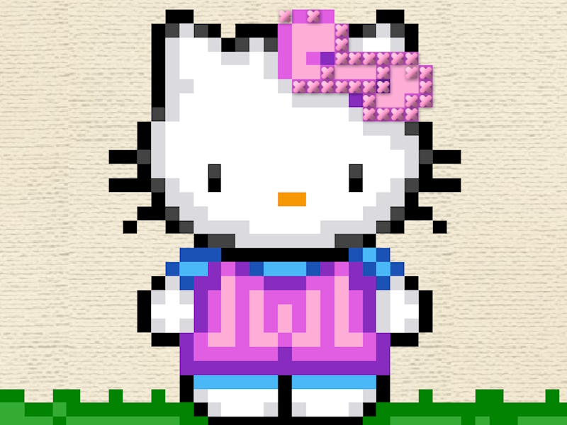 Gra Hallo Kitty: Haft krzyżowy w Internecie