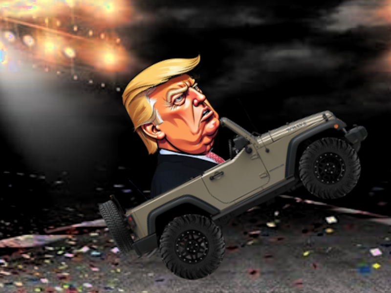 Gra Trump wzywa koło w Internecie